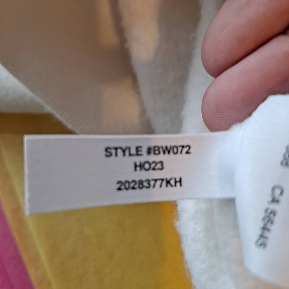 J. Crew Ivory Heritage Fleece Cropped Hoodie